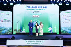 LPBank hai năm liên tiếp được vinh danh Green Leadership và Top 10 Ngân hàng ESG Việt Nam Xanh