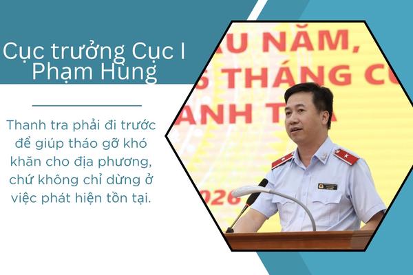 Cục trưởng Cục I Phạm Hùng: “Thanh tra phải đi trước để tháo gỡ khó khăn cho địa phương”