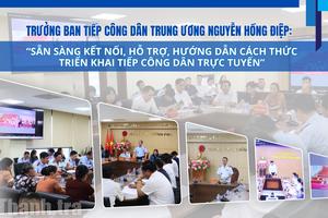 “Sẵn sàng kết nối, hỗ trợ, hướng dẫn cách thức triển khai tiếp công dân trực tuyến”
