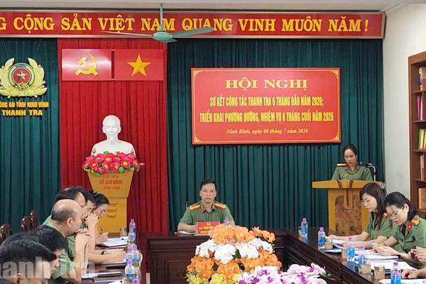 Thanh tra Công an tỉnh Ninh Bình: Sơ kết 6 tháng đầu năm 2026