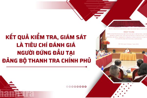 Kết quả kiểm tra, giám sát là tiêu chí đánh giá người đứng đầu tại Đảng bộ Thanh tra Chính phủ