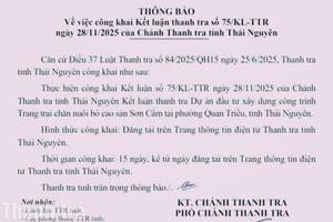 Thái Nguyên công khai loạt doanh nghiệp vi phạm pháp luật đất đai