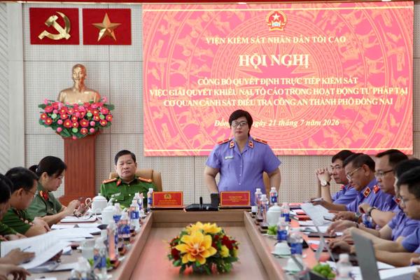 VKSND tối cao kiểm sát công tác giải quyết khiếu nại, tố cáo tại Công an thành phố Đồng Nai