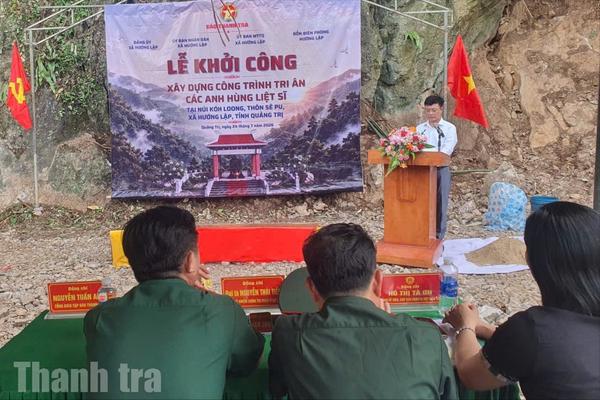 Báo Thanh tra khởi công công trình tri ân các Anh hùng liệt sĩ tại Quảng Trị