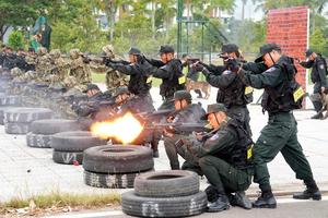 Cảnh sát cơ động Công an TP Huế tổ chức Hội thao nghiệp vụ, diễn tập xử lý tình huống