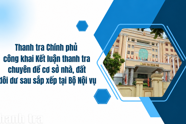 Thanh tra Chính phủ kiến nghị xử lý nhiều tồn tại trong quản lý cơ sở nhà, đất tại Bộ Nội vụ