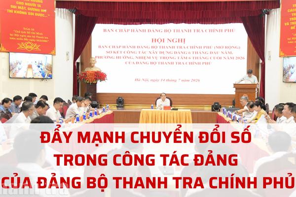 Đẩy mạnh chuyển đổi số trong công tác Đảng tại Thanh tra Chính phủ