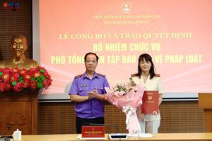 Bà Hồ Thị Kim Thoan giữ chức vụ Phó Tổng Biên tập Báo Bảo vệ pháp luật