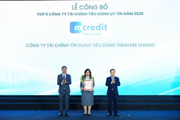 Mcredit ghi danh Top 5 Công ty tài chính tiêu dùng uy tín năm 2026