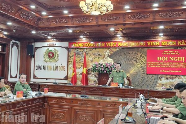 Thanh tra Bộ Công an: Công bố quyết định thanh tra tại Công an tỉnh Lâm Đồng