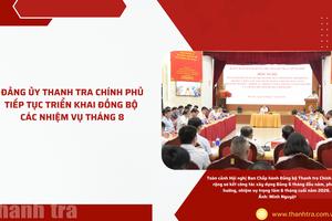Đảng ủy Thanh tra Chính phủ tiếp tục triển khai đồng bộ các nhiệm vụ tháng 8