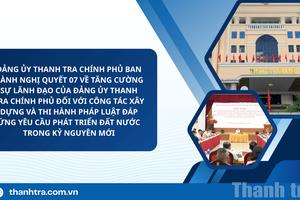 Đảng ủy Thanh tra Chính phủ: Đi đầu đổi mới công tác xây dựng và thi hành pháp luật