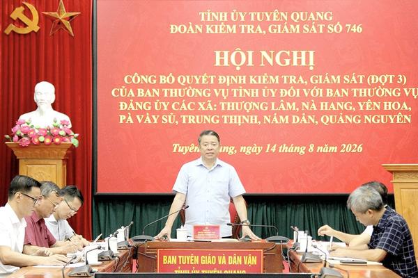 Tuyên Quang: Đoàn kiểm tra, giám sát số 746 yêu cầu 7 xã không để thiếu hồ sơ, tài liệu