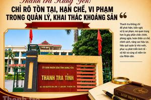 Thanh tra Hưng Yên: Chỉ rõ tồn tại, hạn chế, vi phạm trong quản lý, khai thác khoáng sản