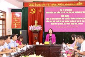 Tuyên Quang: Công bố Quyết định kiểm tra, giám sát đối với Ban Thường vụ Đảng ủy 6 xã