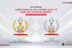 Techcombank giành “cú đúp” giải thưởng quốc tế Stevie® Awards for Great Employers 2026