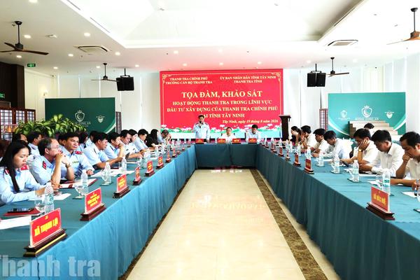 Tọa đàm “Hoạt động thanh tra trong lĩnh vực đầu tư xây dựng của Thanh tra Chính phủ tại tỉnh Tây Ninh”