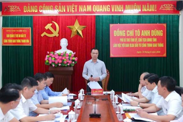 Chủ tịch tỉnh Thanh Hóa yêu cầu Ban Quản lý dự án giao thông tăng tốc giải ngân từ tháng 8