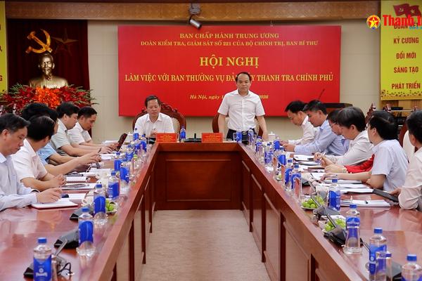 Đoàn kiểm tra, giám sát của Bộ Chính trị, Ban Bí thư làm việc với Ban Thường vụ Đảng ủy Thanh tra Chính phủ