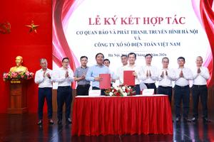 Cơ quan Báo và Phát thanh, Truyền hình Hà Nội ký kết hợp tác truyền thông với Công ty Xổ số điện toán Việt Nam