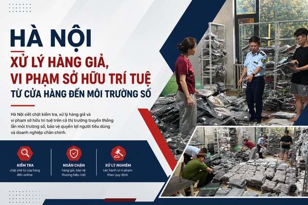 Tháng 7, Hà Nội xử lý hàng giả, vi phạm sở hữu trí tuệ từ cửa hàng đến môi trường số