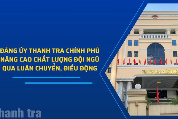 Đảng ủy Thanh tra Chính phủ nâng cao chất lượng đội ngũ qua luân chuyển, điều động