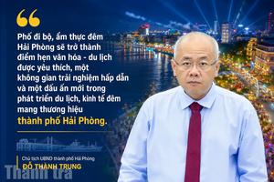 Chủ tịch UBND thành phố Hải Phòng: Phố đi bộ, ẩm thực đêm sẽ tạo “ký ức” mới cho thành phố Cảng
