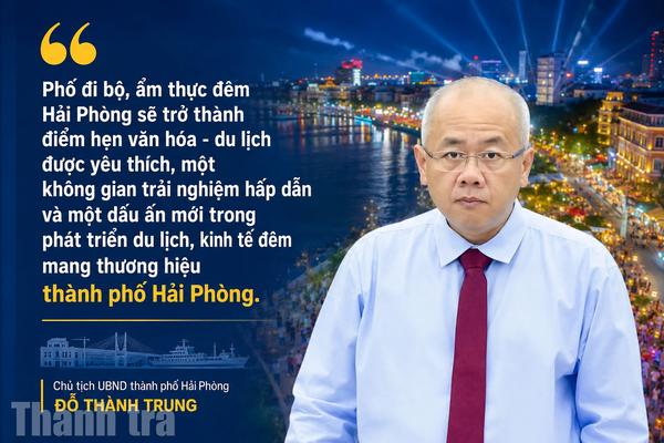 Chủ tịch UBND thành phố Hải Phòng: Phố đi bộ, ẩm thực đêm sẽ tạo “ký ức” mới cho thành phố Cảng