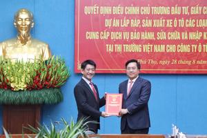 Phú Thọ áp dụng “Luồng xanh” cho dự án 283 triệu USD của Toyota