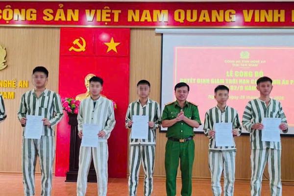 Nghệ An: 22 phạm nhân được giảm án dịp Quốc khánh, 3 người trở về sớm