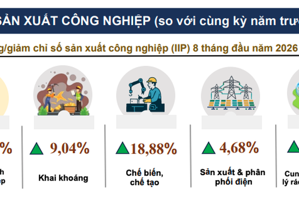 Điện Biên: Sản xuất công nghiệp tháng 8 tăng 11,84%