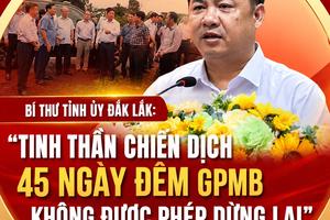 Bí thư Tỉnh ủy Đắk Lắk: “Tinh thần chiến dịch 45 ngày đêm không được phép dừng lại”