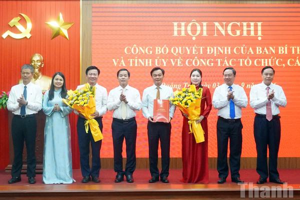 Quảng Trị: Công bố các quyết định của Ban Bí thư và Tỉnh ủy về công tác cán bộ
