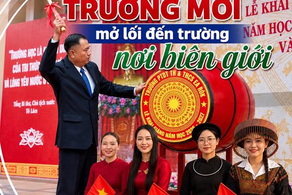Niềm vui dưới những mái trường mới nơi biên giới