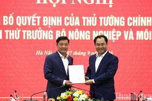 Thủ tướng Chính phủ điều động, bổ nhiệm ông Lê Trọng Yên làm Thứ trưởng Bộ Nông nghiệp và Môi trường