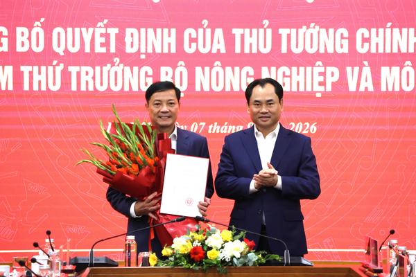 Thủ tướng Chính phủ điều động, bổ nhiệm ông Lê Trọng Yên làm Thứ trưởng Bộ Nông nghiệp và Môi trường