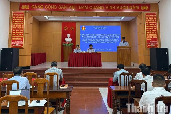 Thanh tra tỉnh Quảng Trị điều chỉnh kế hoạch thanh tra, tập trung lĩnh vực khoáng sản, điện gió, y tế