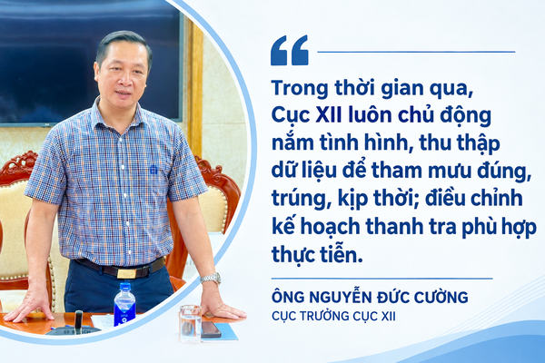 Cục XII (Thanh tra Chính phủ): Chủ động nắm tình hình, điều chỉnh kế hoạch thanh tra sát thực tiễn