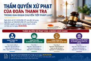 Thẩm quyền xử phạt của đoàn thanh tra trong giai đoạn chuyển tiếp pháp luật