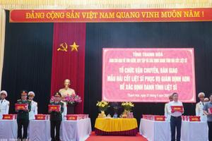 Thanh Hóa bàn giao 2.150 mẫu hài cốt liệt sĩ phục vụ giám định ADN