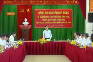 Trưởng Ban Tổ chức Trung ương khảo sát kết quả vận hành mô hình chính quyền địa phương 2 cấp tại Nam Trạch