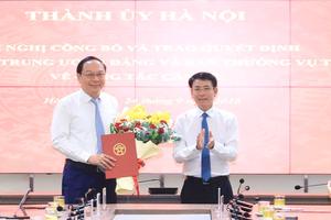 Thứ trưởng Bộ Nông nghiệp và Môi trường làm trợ lý Bí thư Thành ủy Hà Nội