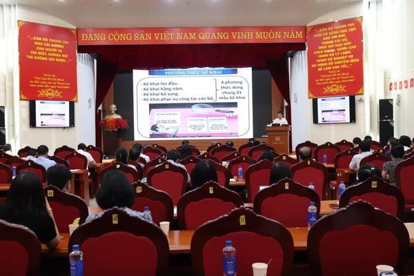 Thử nghiệm kê khai tài sản, thu nhập trên hệ thống cơ sở dữ liệu quốc gia