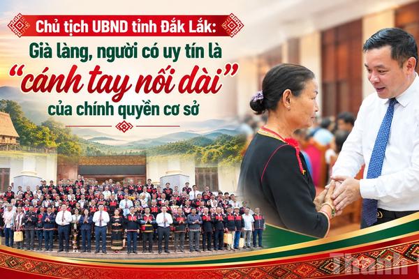 Chủ tịch UBND tỉnh Đắk Lắk: Già làng, người có uy tín là “cánh tay nối dài” của chính quyền cơ sở