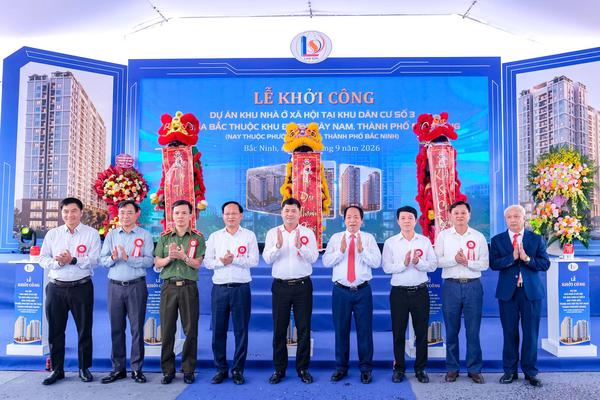 Bí thư Thành ủy Bắc Ninh dự lễ khởi công Dự án Nhà ở xã hội tại Khu dân cư số 3