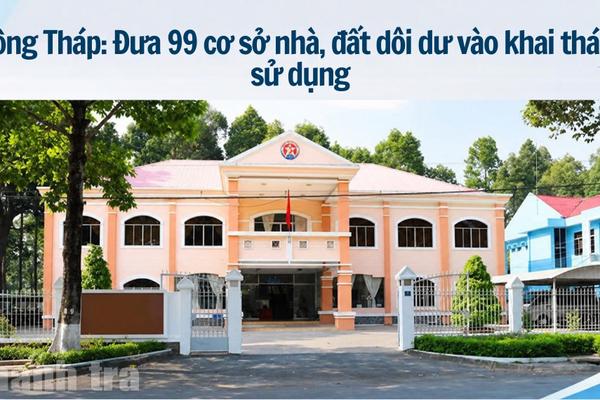 Đồng Tháp đã đưa 99 cơ sở nhà, đất dôi dư vào khai thác, sử dụng