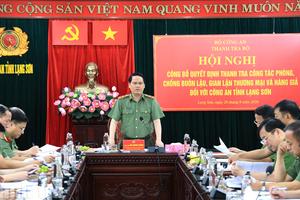 Thanh tra Bộ Công an: Công bố quyết định thanh tra đối với Công an tỉnh Lạng Sơn