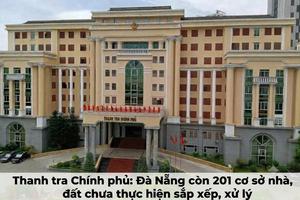 Thanh tra Chính phủ: Đà Nẵng còn 201 cơ sở nhà, đất chưa thực hiện sắp xếp, xử lý