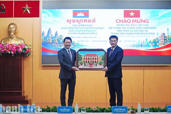 Thanh tra TPHCM tiếp và làm việc với Đoàn đại biểu cấp cao Bộ Thanh tra Vương quốc Campuchia