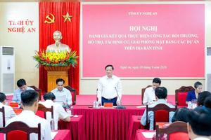 Nghệ An chấn chỉnh tình trạng né tránh, đùn đẩy trong giải phóng mặt bằng